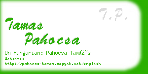 tamas pahocsa business card